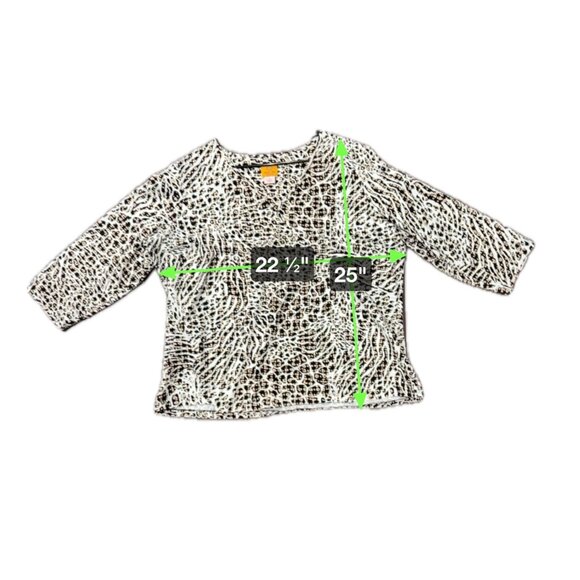 Ruby Rd. Womens Animal Print Long Sleeve Top Size 1X - Picture 8 of 8